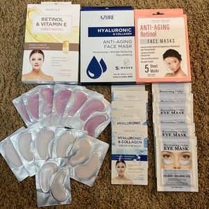 Anti aging face and eye masks